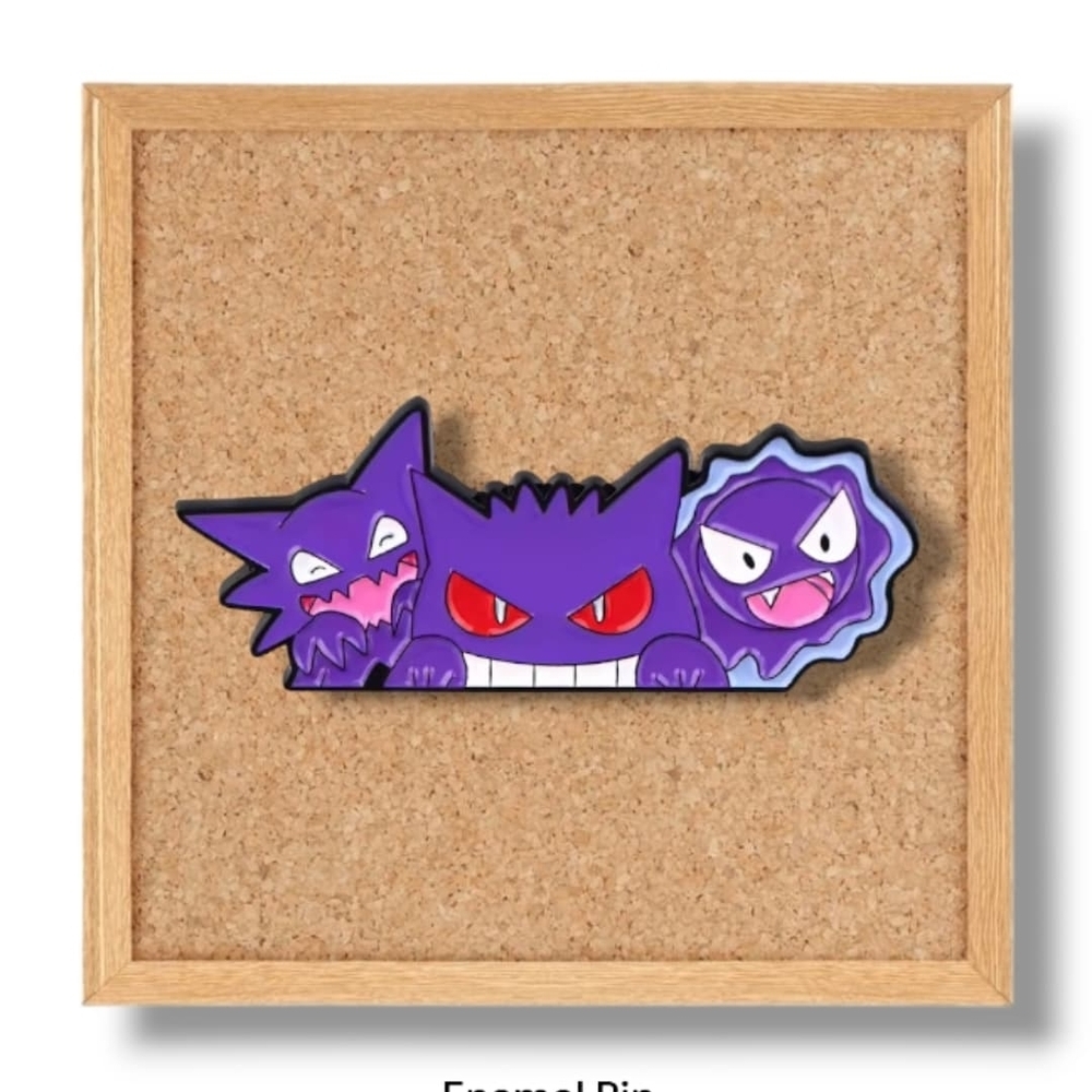 Pokemon Gengar Gastly Haunter Evolution Enamel Pin